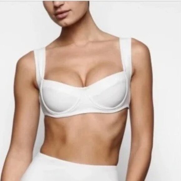 SKIMS Shaping Swim Underwire Top + Dipped Bikini Set Marble Gunmetal 4X - Picture 2 of 11